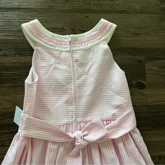 Bonnie Jean Dress Girl’s 12 Pink & White Metallic Cute Preppy Special Occasion - Picture 3 of 7